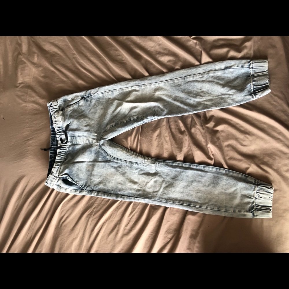 Bleached/acid wash joggers